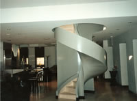 Park Avenue, NYC. Custom Penthouse Spiral Staircase.