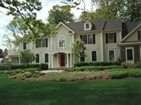 Holmdel, NJ.  Traditional Colonial Home, Front Elevation. 